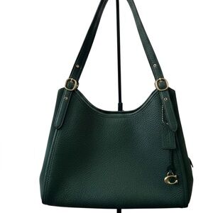 COACH Lori Shoulder Bag Soft Pebble Leather Amazon Green